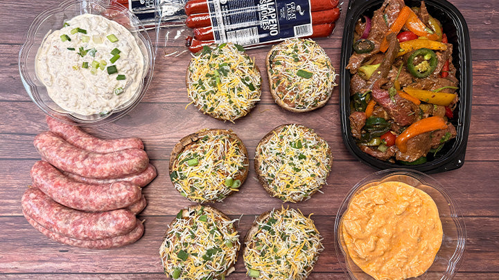 Steak Fajita & Stuffed Mushrooms #158