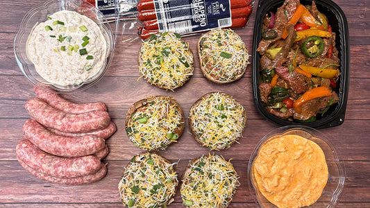 Steak Fajita & Stuffed Mushrooms #158